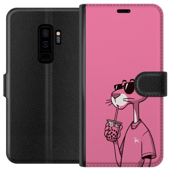 Kompatibelt Lommeboketui til Samsung Galaxy S9+ Pink Panter Drink