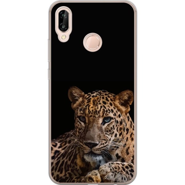 Huawei P20 lite Läpinäkyvä kuori Leopard