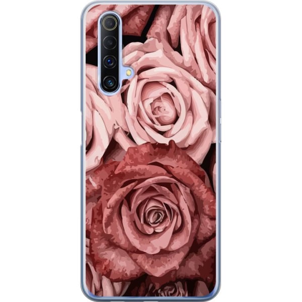 Realme X50 5G Läpinäkyvä kuori Ruusut