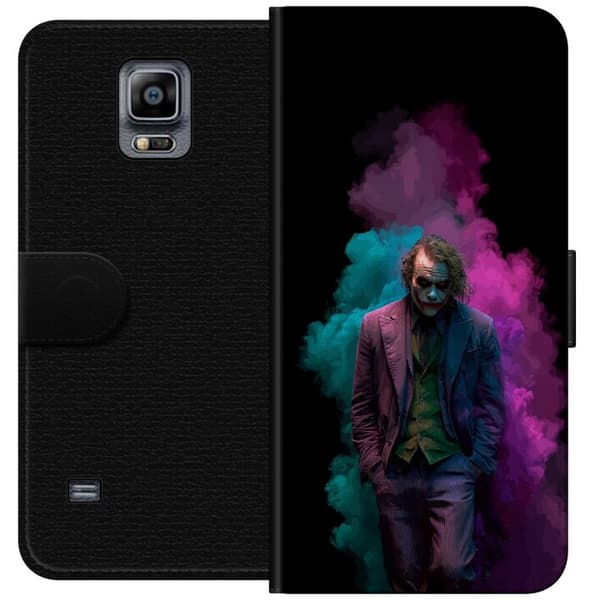 Kompatibel Tegnebogsetui til Samsung Galaxy Note 4 Jokeren omgivet af blå og lilla røg på sort baggrund sort