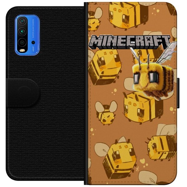 Xiaomi Redmi Note 9 4G Lompakkokotelo Minecraft Bi