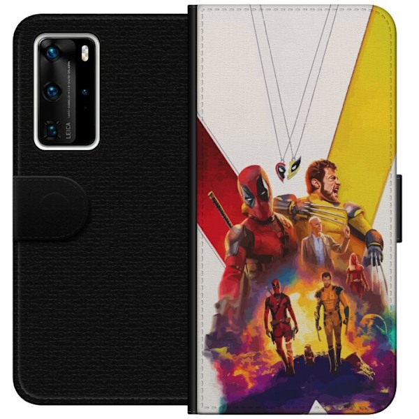 Huawei P40 Pro Tegnebogsetui Wolverine Deadpool