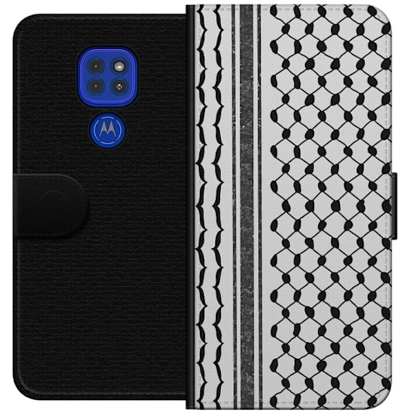 Motorola Moto G9 Play Tegnebogsetui Palæstinensisk mønster -