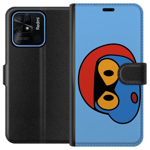 Xiaomi Redmi 10C Lompakkokotelo Bold Bot Head