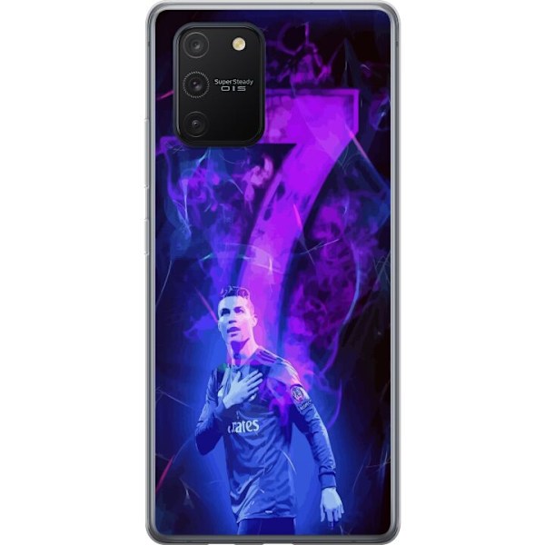 Samsung Galaxy S10 Lite Genomskinligt Skal Ronaldo 7 – Fotbollslegend i Action för Fans