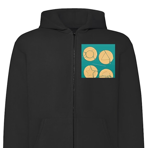 Zip-Hoodie | Huvtröja med Dragkedja för Vuxna Squid Game svart L