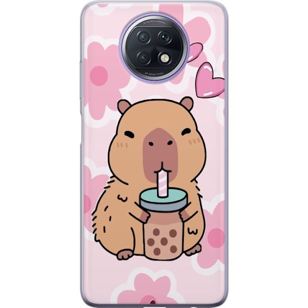 Xiaomi Redmi Note 9T Läpinäkyvä kuori Kawaii Capybara Sydä