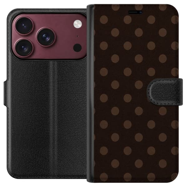 Kompatibelt Lommeboketui til Apple iPhone 18 Pro Max Mokkaprikker brun