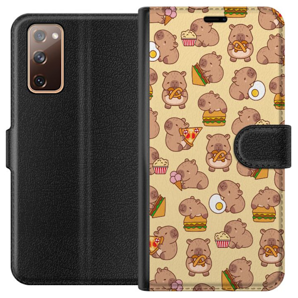Samsung Galaxy S20 FE Plånboksfodral Kawaii capybara mobilskal med flera söta figurer