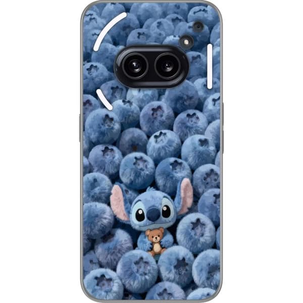 Kompatibel Mobilcover til Nothing Phone (2a) Plus Sød, fluffy blå figur med en lille bamse blandt bløde blåbær blå