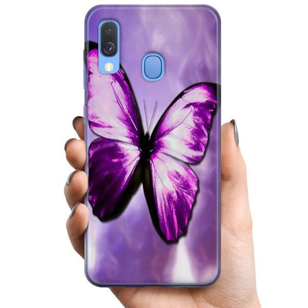 Samsung Galaxy A40 TPU Mobilcover Fjærilt