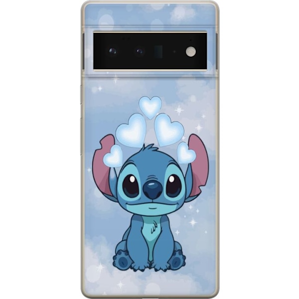 Google Pixel 6 Pro Genomskinligt Skal Stitch Hoppande Glädje