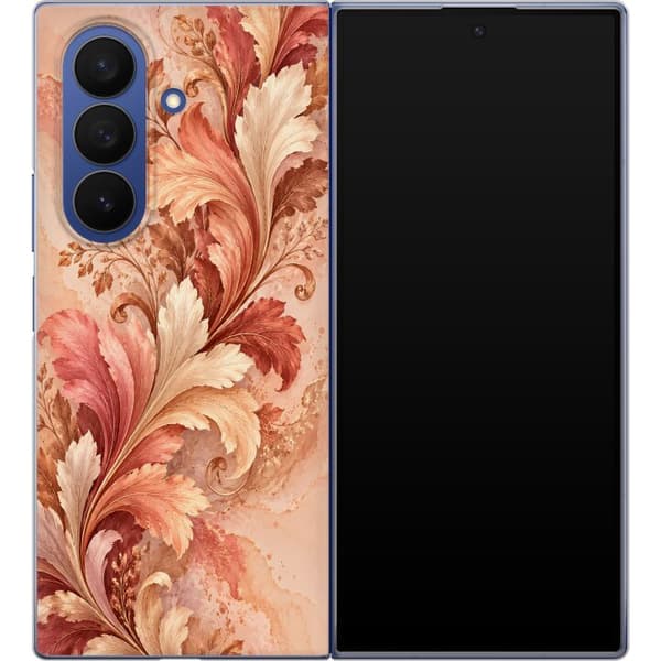 Kompatibel Mobilcover til Samsung Galaxy Z Fold7 Kobberblad orange