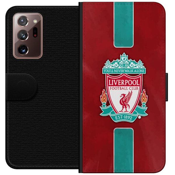 Samsung Galaxy Note20 Ultra Lompakkokotelo Liverpool FC - Klassinen jalkapallourheilu Punaisena