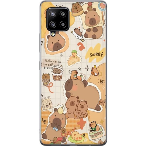Samsung Galaxy A42 5G Genomskinligt Skal Kawaii capybara mobilskal med gulliga djurmotiv