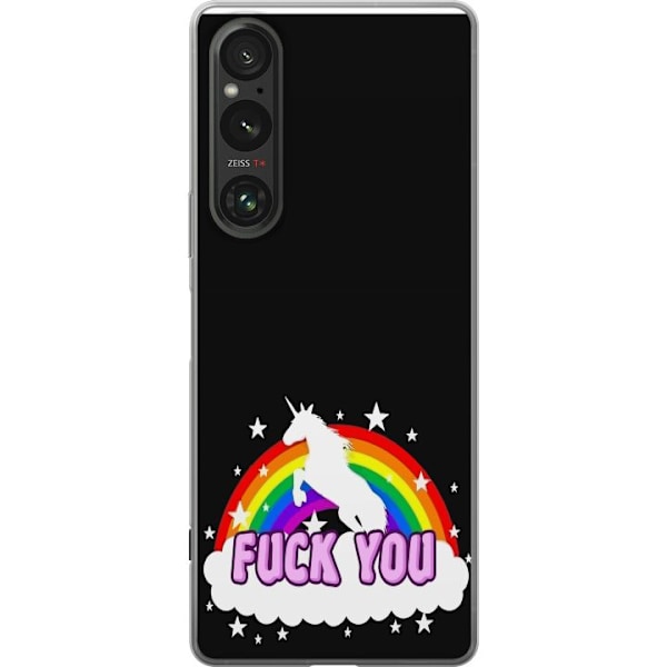 Sony Xperia 1 V Läpinäkyvä kuori Yksisarvinen Sateenkaari