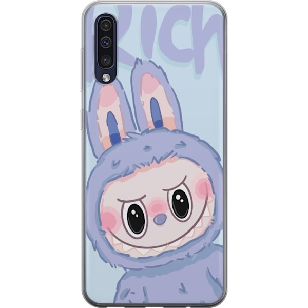 Samsung Galaxy A50 Genomskinligt Skal Blue Bunny Labubu