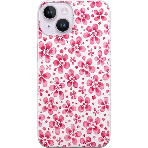 Kompatibel Mobilcover til Apple iPhone 14 Azurblå flora