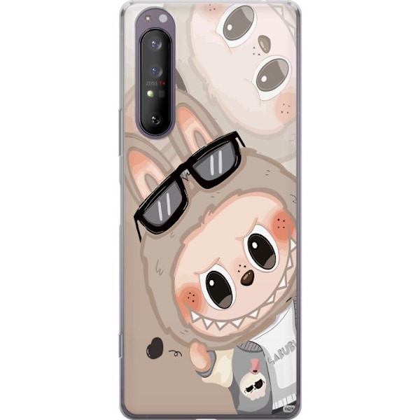 Sony Xperia 1 II Läpinäkyvä kuori Labubu Rainbow Chaos