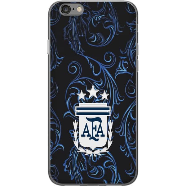 Kompatibelt Mobildeksel til Apple iPhone 6 Argentinas AFA-emblem på mørkeblå ornamentbakgrunn blå