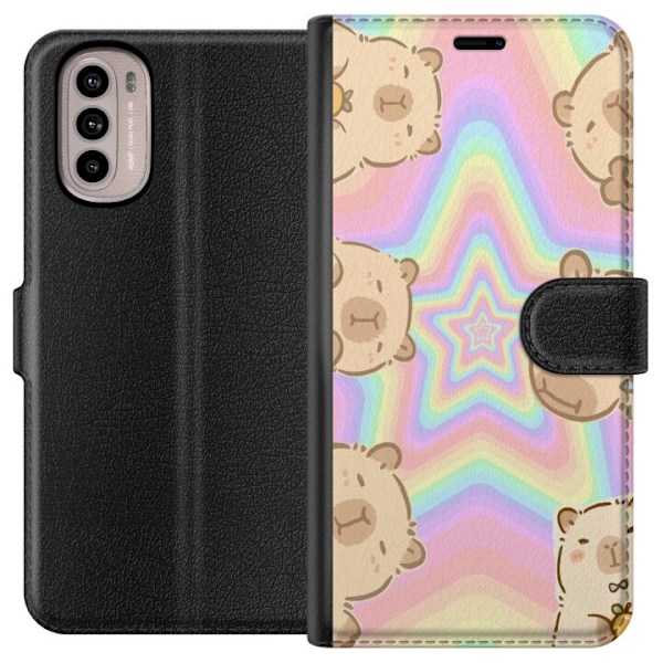 Motorola Moto G31 Tegnebogsetui Kawaii Capybara Galaxy Sød Anime Dyr Rummotiv Kawaii Trend Gave TikTok Design