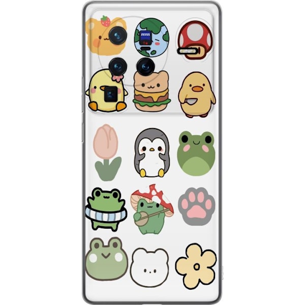 vivo X80 Pro Genomskinligt Skal Kawaii Friends – söta figur