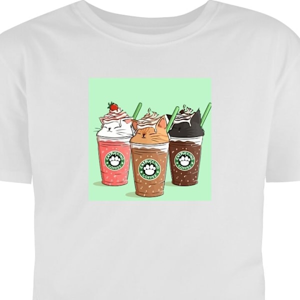 T-shirt til Voksen | Klassisk Voksen T-shirt Catpuccino hvid L