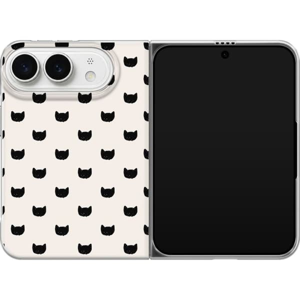 Kompatibelt Mobildeksel til Apple iPhone Duo Beige kattgrafikk beige
