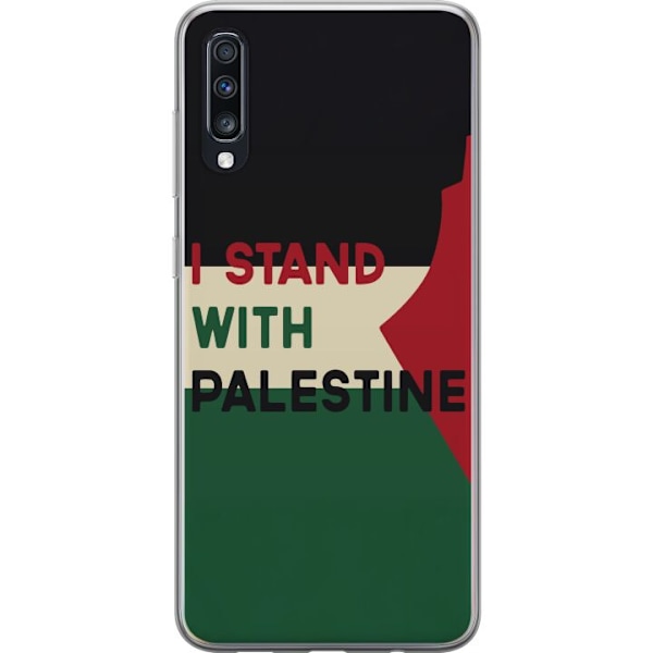 Samsung Galaxy A70 Läpinäkyvä kuori Pysähdy Palestiinan pu