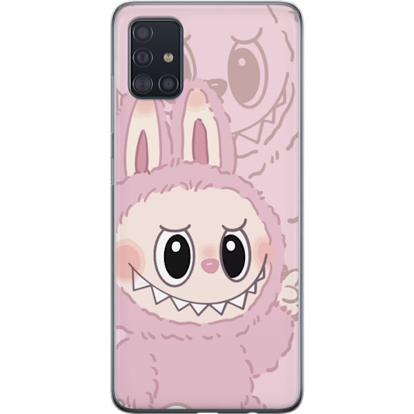 Samsung Galaxy A51 Genomskinligt Skal Labubu Floral Freak – Blommigt monster i vintage-stil