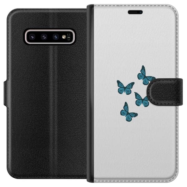 Kompatibelt Lommeboketui til Samsung Galaxy S10+ Fluer