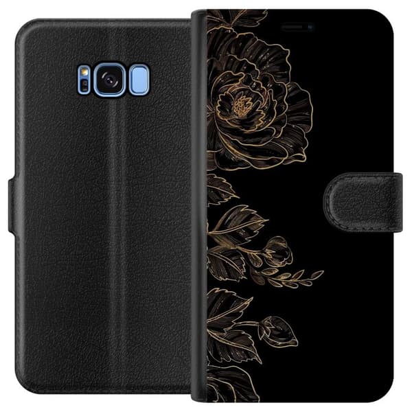 Kompatibelt Plånboksfodral till Samsung Galaxy S8 Blommor