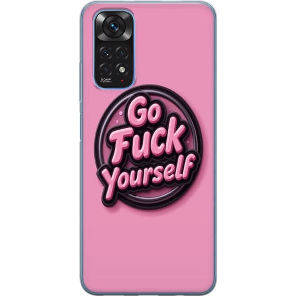 Kompatibelt Mobildeksel til Xiaomi Redmi Note 11 Rosa 3D textposter