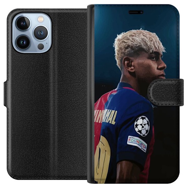 Apple iPhone 13 Pro Max Plånboksfodral Lamine Yamal – Barcelonas Wonderkid i Fokus