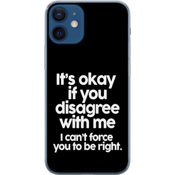 Apple iPhone 12 mini Läpinäkyvä kuori Teksti