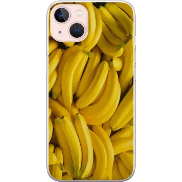 Apple iPhone 13 Genomskinligt Skal Banana Pattern – lekfullt mönster med gula bananer