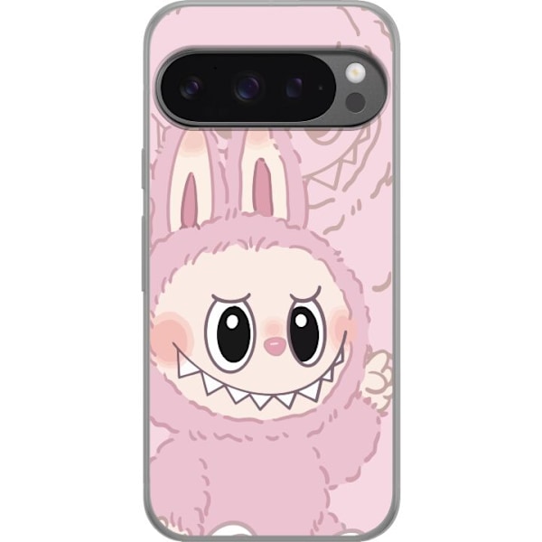 Google Pixel 9 Pro XL Läpinäkyvä kuori Labubu Floral Freak