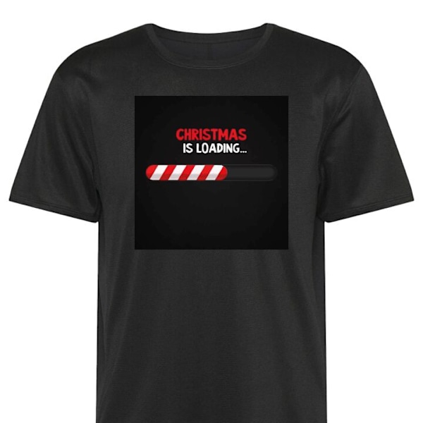 Trænings T-shirt | Sport T-shirt til Voksen Juleaften snart sort 3X-Large