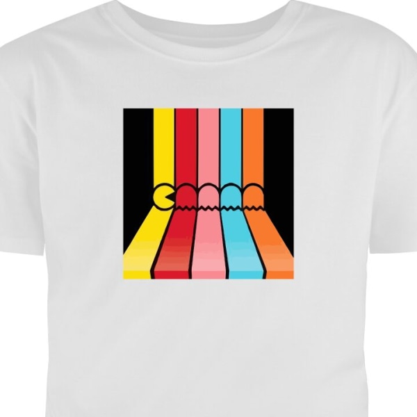 T-Shirt Pac-Man valkoinen XL