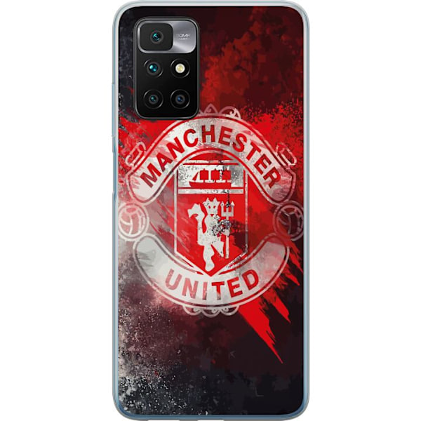 Xiaomi Redmi 10 Gennemsigtig cover Manchester United F.C.