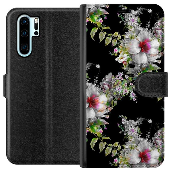 Kompatibel Tegnebogsetui til Huawei P30 Pro Blomststjerne