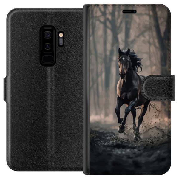 Kompatibel Tegnebogsetui til Samsung Galaxy S9+ Løbende hest
