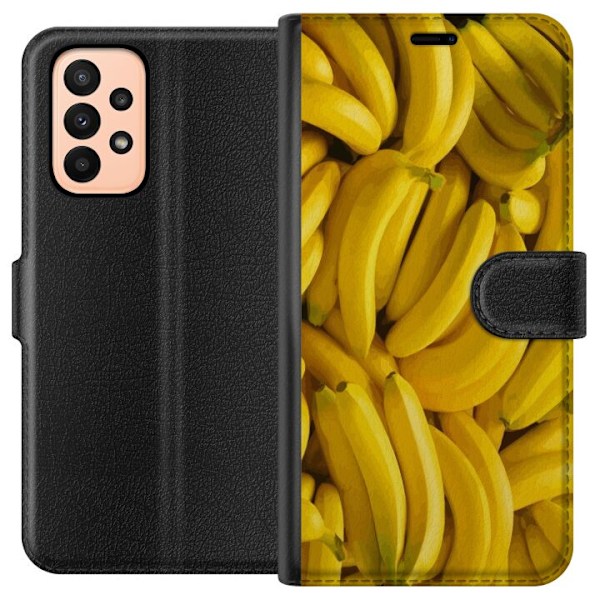 Samsung Galaxy A23 Tegnebogsetui Banan mønster