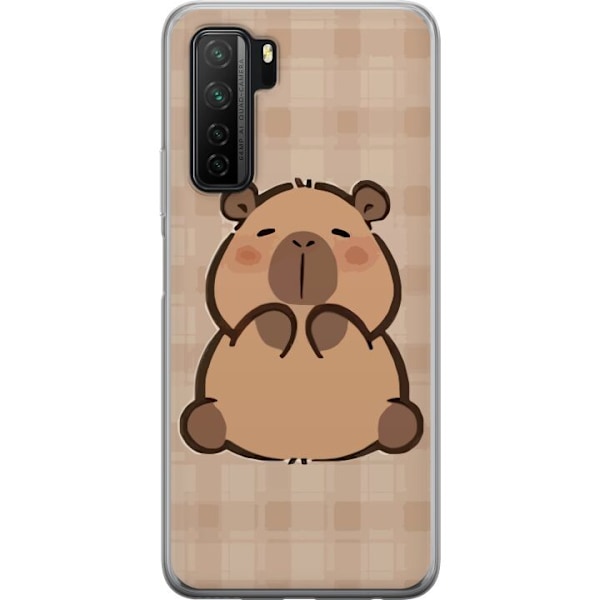 Huawei P40 lite 5G Läpinäkyvä kuori Mobilskal kawaii capybara flera figurer japansk stil