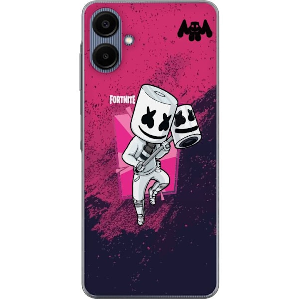 Samsung Galaxy A06 Genomskinligt Skal Marshmello Fortnite Skin Emote Gaming DJ Karaktär Populärt Motiv Barn Ungdom Trend