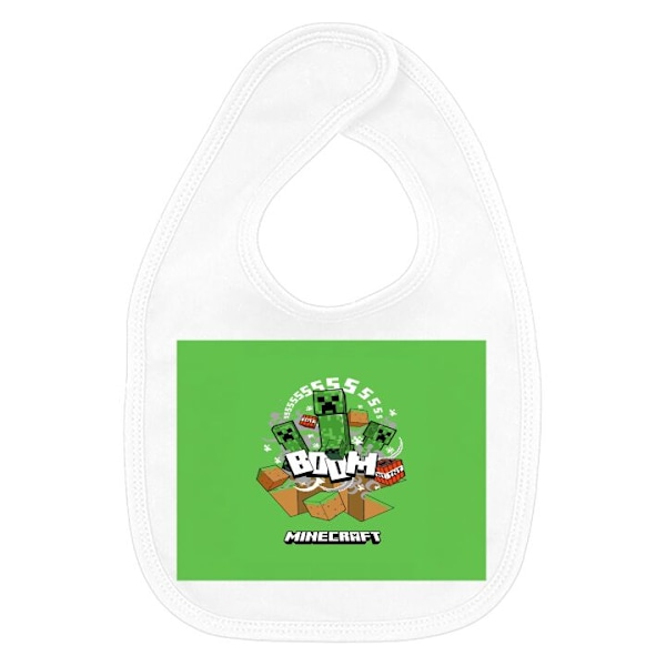Bebis Haklapp Minecraft Boom Vit one size