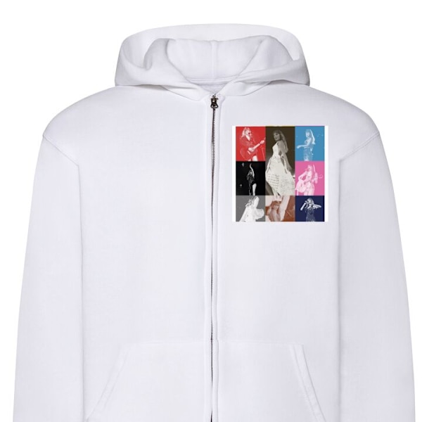 Zip-Hoodie | Hættetrøje med Lynlås til Voksne Taylor Swift hvid L