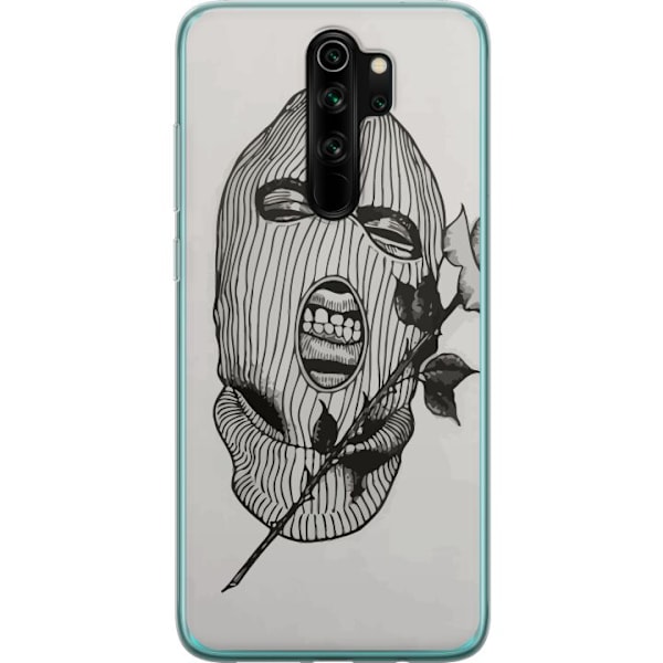 Xiaomi Redmi Note 8 Pro  Genomskinligt Skal Ski Mask Ros Streetwear Design Grafiskt Motiv Spänning Urban Stil Street Art Maskerad Symbol