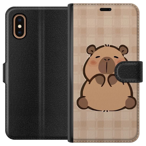 Apple iPhone XS Max Lompakkokotelo Mobilskal kawaii capybara flera figurer japansk stil