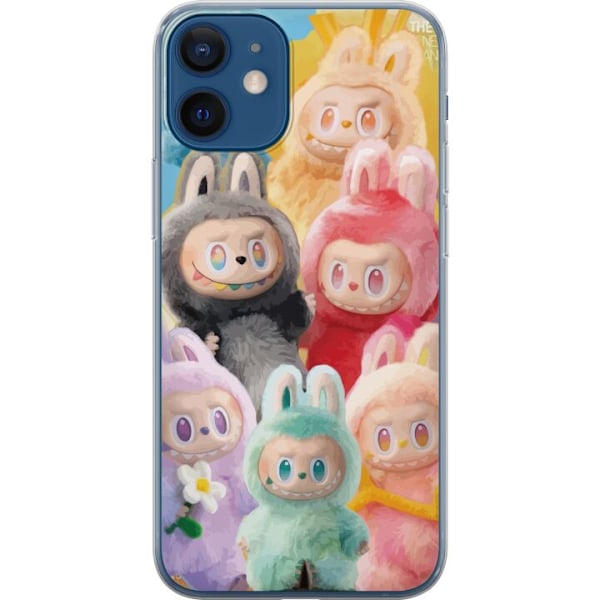 Apple iPhone 12 mini Gennemsigtig cover Labubu Skitse Stil